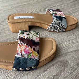 Steve Madden Maybelle Wood Bottom Platform Sandals